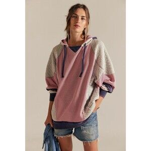 Free People We The Free Lone Heritage Pullover Hoodie Sweatshirt Top S 284984